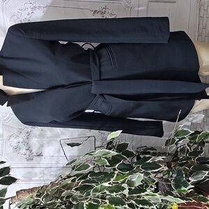 Abercrombie & Fitch Elegant Black Belted Versatile Blazer, Jacket, Dress XS